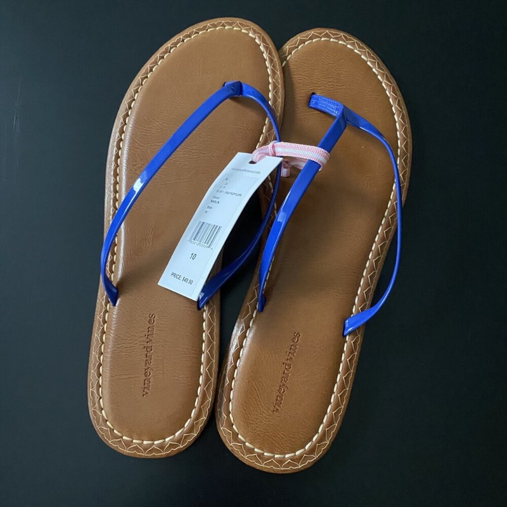 NWT Vineyard Vines Flip Flops Size 10 (Flaws)